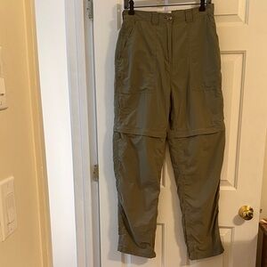 Exofficio Women’s Green Convertible Pants, Buzz Off, size Medium
